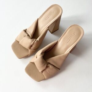 Open edit knotted heeled sandals